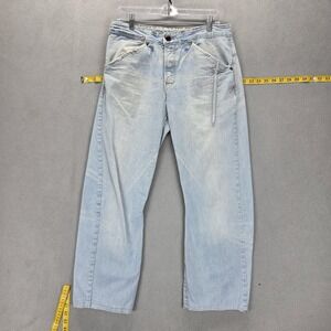 Vintage Levis Engineered Jeans Womens Blue Twisted Altered Hem Fits 31x27